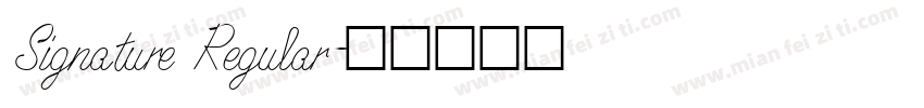 Signature Regular字体转换